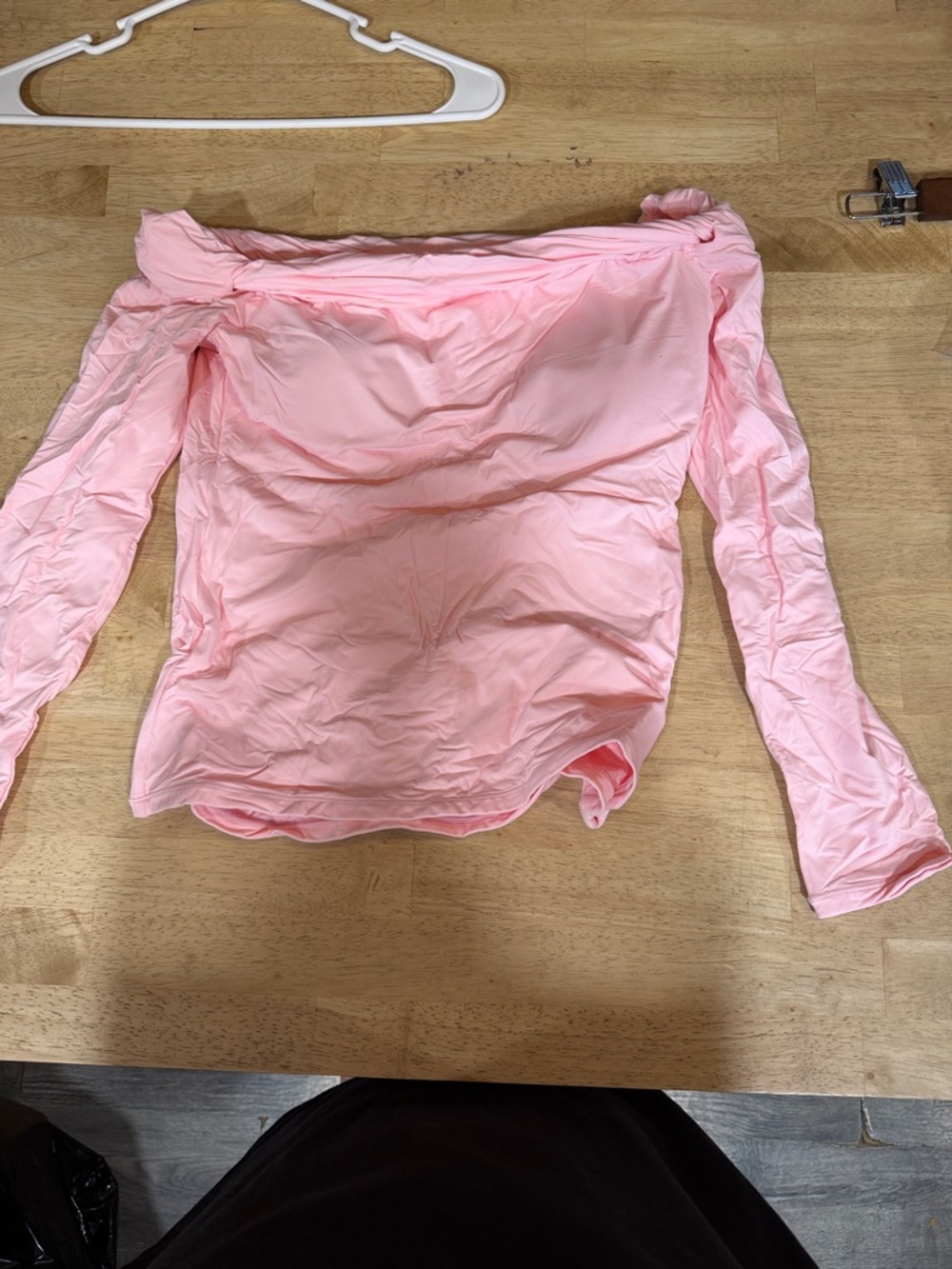 Pink Off-Shoulder Long Sleeve Top(6)